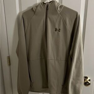 Mens Under Armour Specialist Storm Tan Full-Zip Hoodie Medium